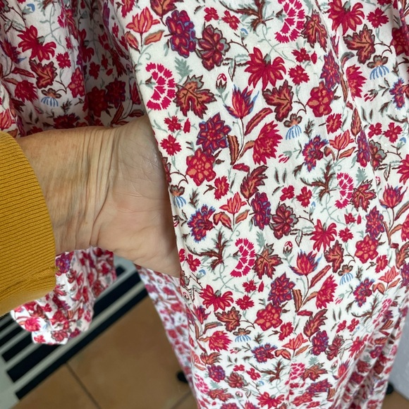 Universal Threads NWT Floral Pink Red Long Sleeve Dress with Pockets Size Small - Picture 5 of 11